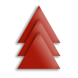 Naklejki odblaskowe czerwone trójkąty 3 szt. STANDARD