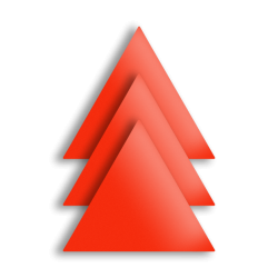 Naklejki odblaskowe FLUO czerwone trójkąty 3 szt.