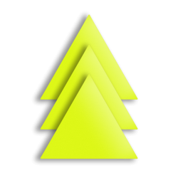 Naklejki odblaskowe FLUO żółte trójkąty 3 szt.